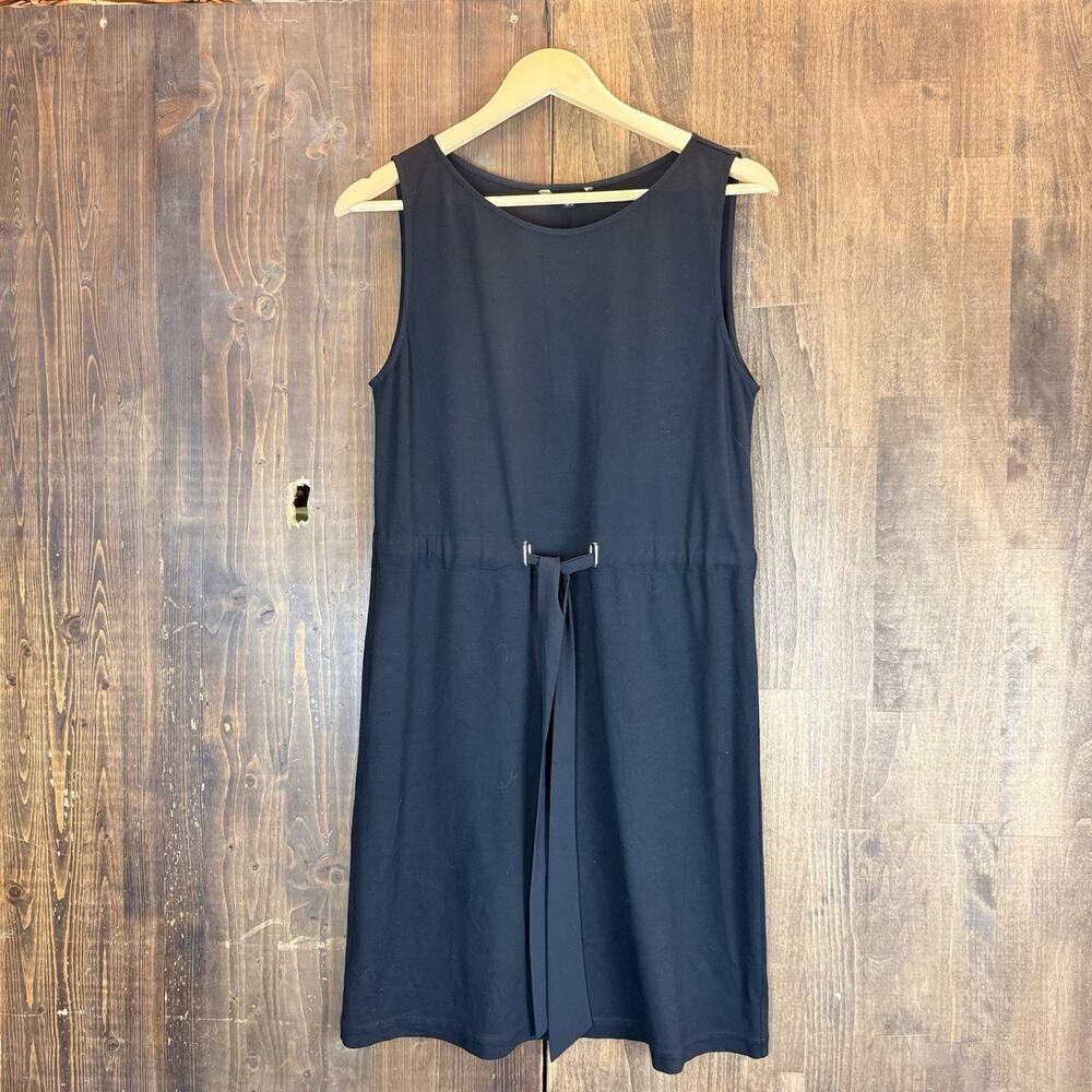 Massimo Dutti Black Sleeveless Tie Waist Mini Dress Women’s Medium EUC